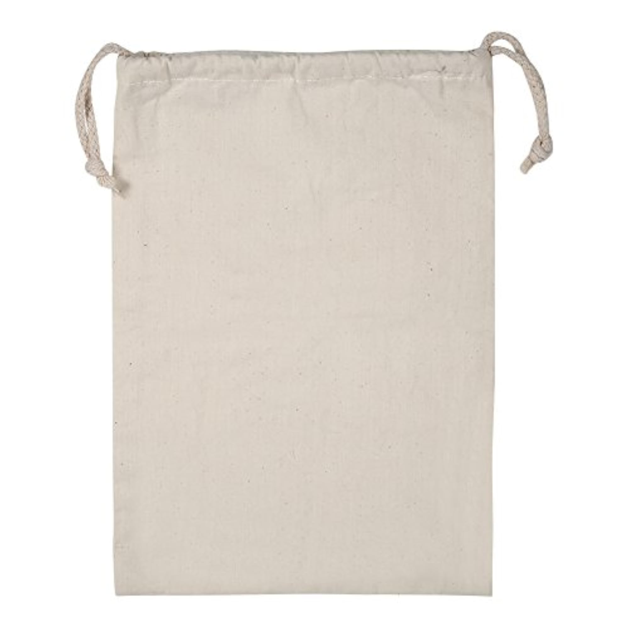Pack of 2 Household Plain Cotton Drawstring Storage Bags